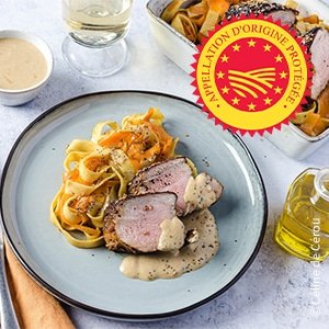 Filet mignon aux épices et ses tagliatelles, huile d’olive d’Aix-en-Provence AOP