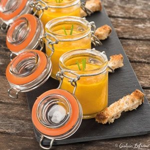 Gaspacho de carottes, orange, huile d'olive