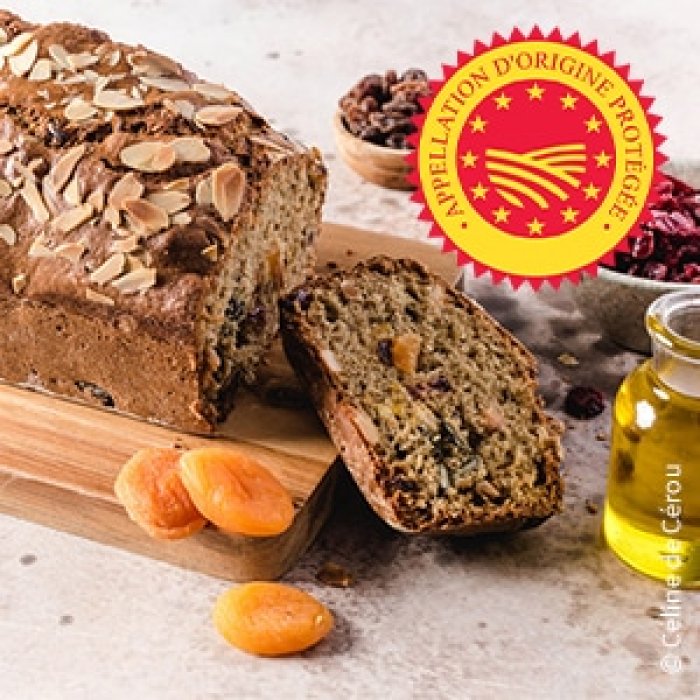 Gâteau du petit-déjeuner à l’huile d’olive de Provence – olives maturées AOP