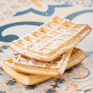 Gaufres sucrées à l'huile d'olive