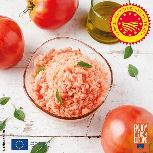 Granité de tomate à l'huile d'olive