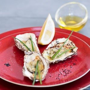 Huîtres chaudes à l'huile d'olive