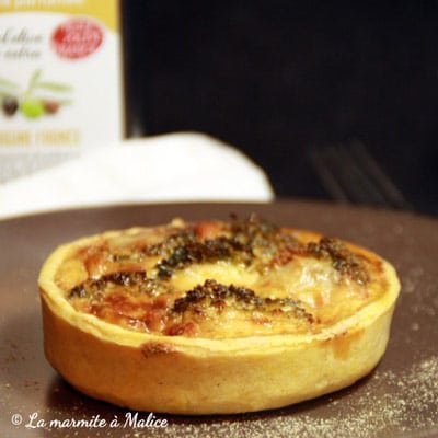Tartelette brocolis et gouda à l'huile d’olive