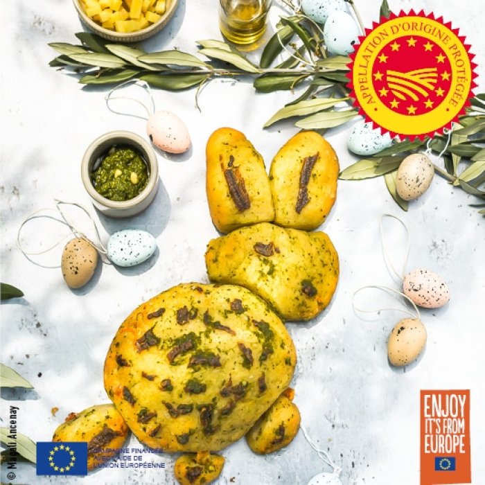 Lapin balls de Pâques à l’huile d’olive de Nice AOP