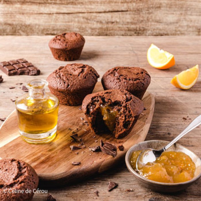 Moelleux au chocolat, cœur à l’orange