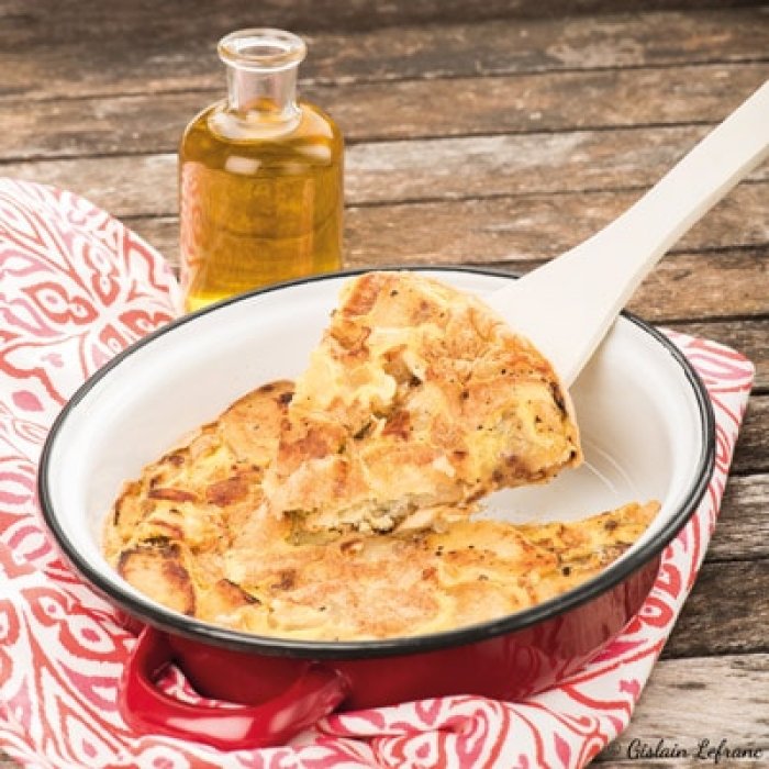 Omelette de pommes de terre à l'huile d'olive
