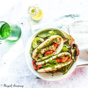 Pain pita à l'agneau sauce menthe-citron