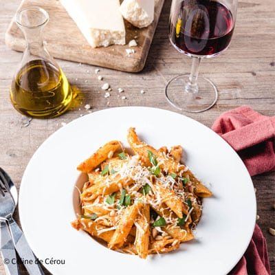 Penne au pesto rosso