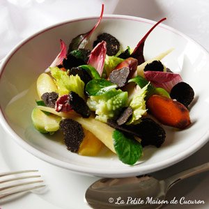 Bouquet de légumes d'hiver, vinaigrette à la truffe