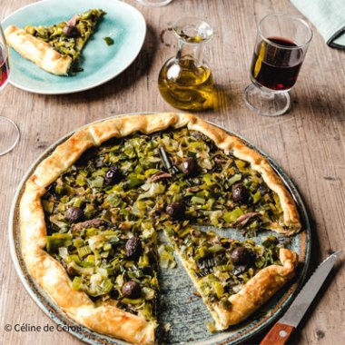 Pissaladière aux poireaux