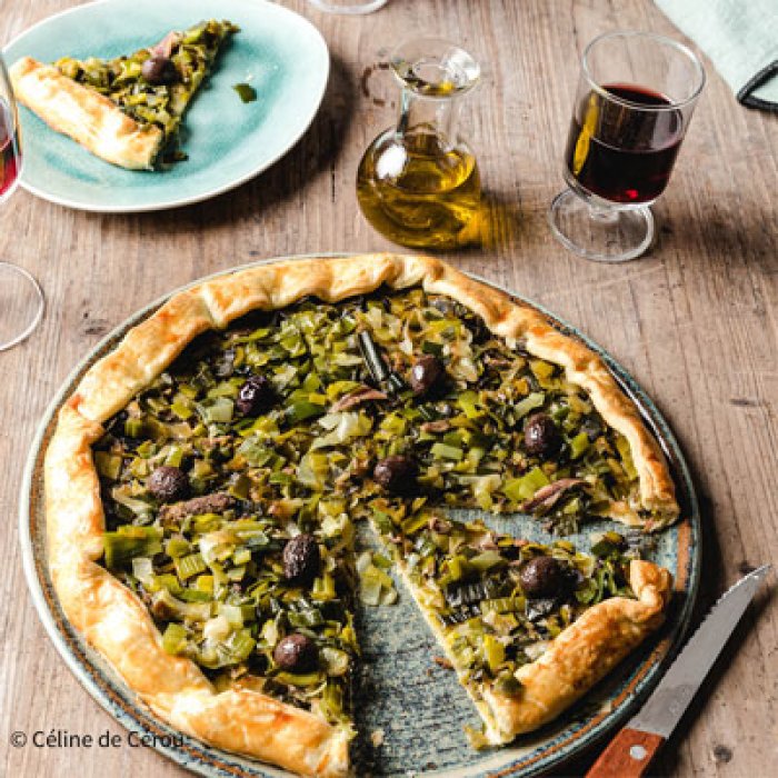 Pissaladière aux poireaux