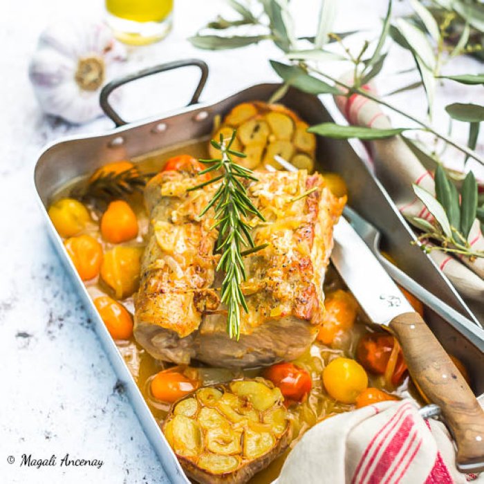 Rôti de porc en tenue d'été