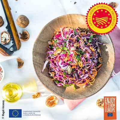 Salade de chou rouge à l'huile d’olive de Provence - olives maturées AOP