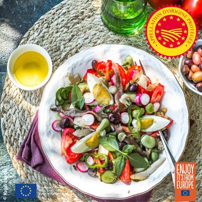 Salade niçoise à l’huile d’olive de Nice AOP