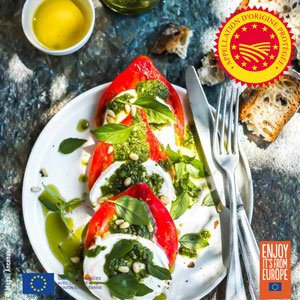 Salade tomate – mozzarella à l’huile d’olive de Haute-Provence AOP