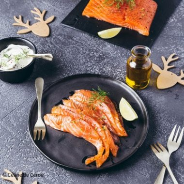 Gravlax de saumon