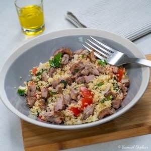 Taboulé d'agneau au citron et à la menthe