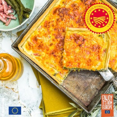 Tarte asperge-bacon à l’huile d’olive de Haute-Provence AOP