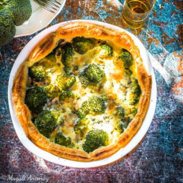 Tarte brocolis-roquefort