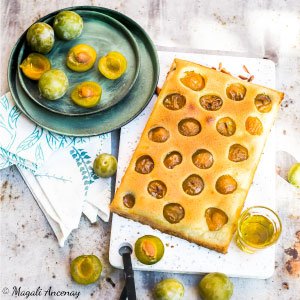 Tarte financière aux prunes et mirabelles