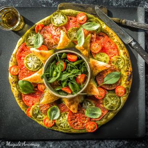 Tarte soleil tomates-pesto