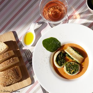 Tautennes farcies aux épinards et aux pignons