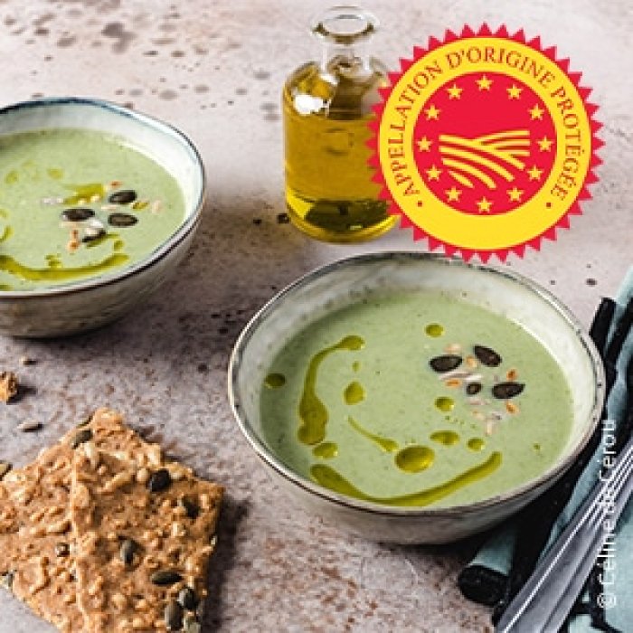 Velouté de brocoli à l’huile d’olive de Nyons AOP