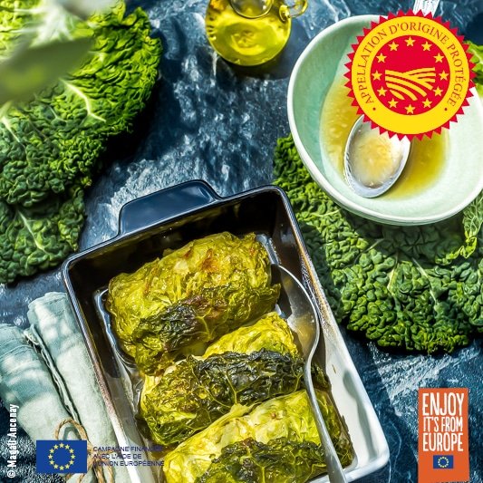 Roulades de chou à l’huile d’olive de la Vallée des Baux-de-Provence – olives maturées AOP