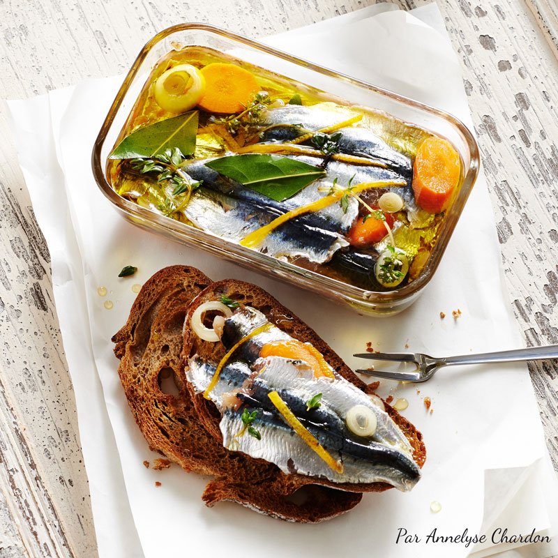 Sardines confites à l'huile d'olive