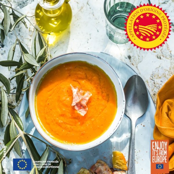 Soupe de potimarron à l’huile d’olive de Corse – Oliu di Corsica AOP