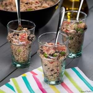 Taboulé thon-poivron-tomate-olive noire