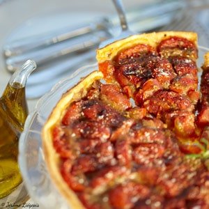 Tarte aux deux saveurs : aubergine et tomate