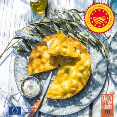 Tourte aux pommes à l’huile d’olive de la Vallée des Baux-de-Provence AOP