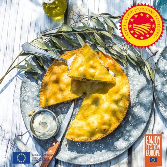 Tourte aux pommes à l’huile d’olive de la Vallée des Baux-de-Provence AOP